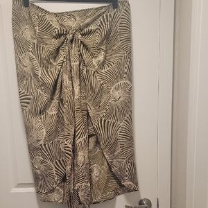 J. Brooks  Sarong Style Patterned Skirt